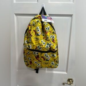 NICKELODEON NWT Spongebob Fast Forward Viacom Full Size Backpack Front Pocket